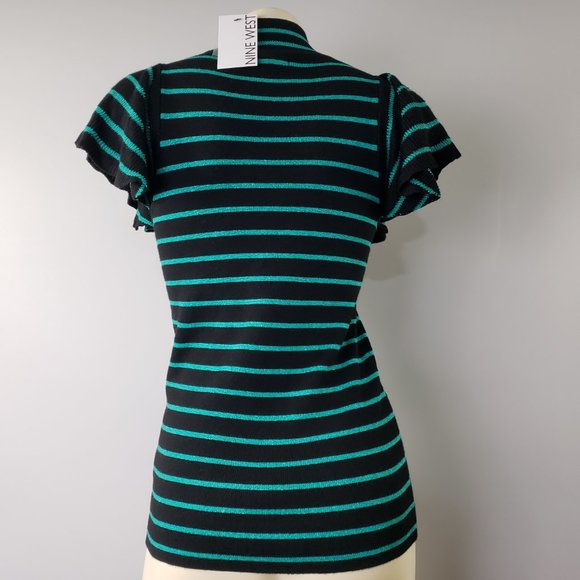 NWT Nine West Flutter short Sleeve Sweater Sizes XS  or S - Picture 8 of 9